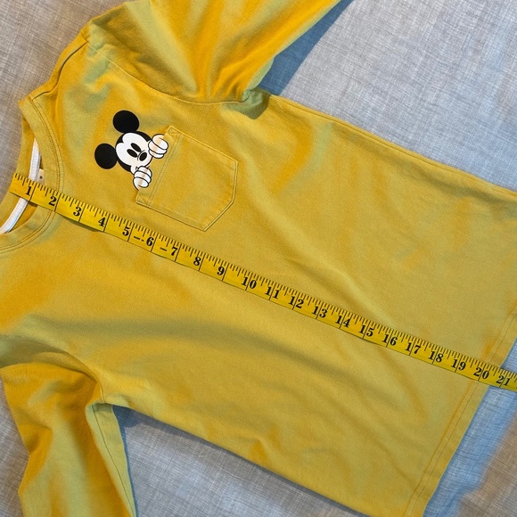 Disney ✕ Janie and Jack Kids Tee (10) Mickey Pocket Mustard Yellow Long Sleeve - Picture 11 of 15